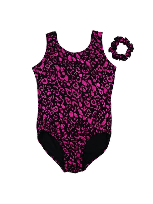 Women's Hot Pink Black Leopard Pattern Dancewear Leotard XS-L - SophiasStyle.com